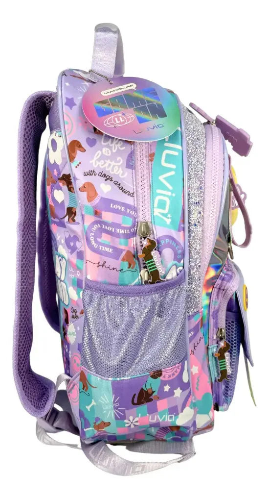 Mochila Kinder Lila Lluvia LL25KBC11