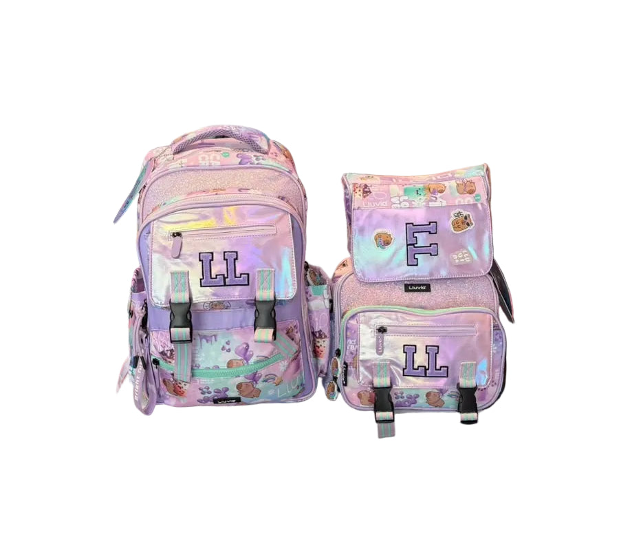 Combo Primaria Lila Con Broches Lluvia LL26BPC23