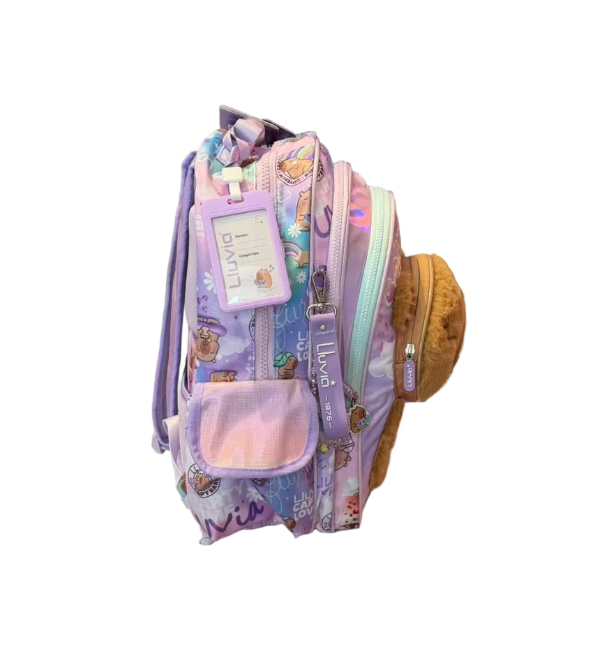 Mochila Primaria Capibara Lluvia LL26BPC04