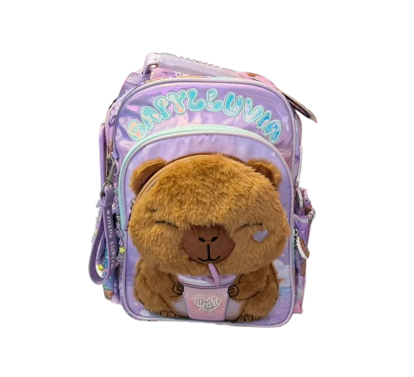 Mochila Kinder Capibara Lluvia LL26KBC04
