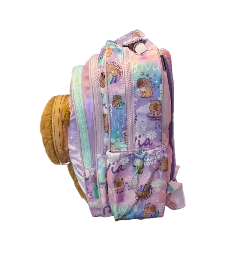 Mochila Primaria Capibara Lluvia LL26BPC04