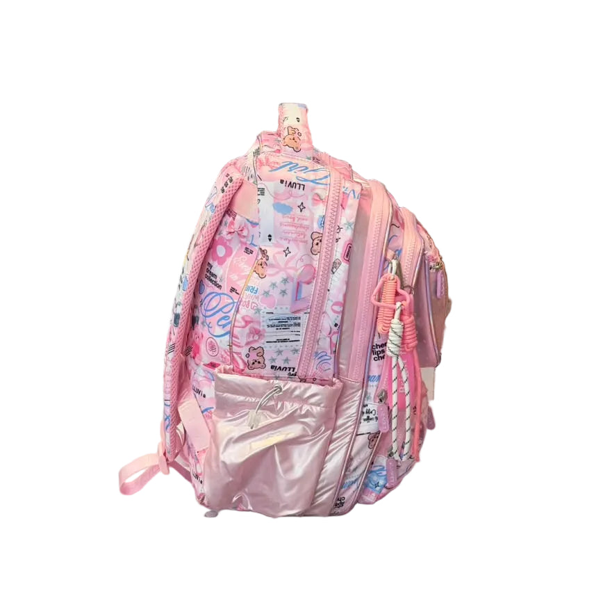 Mochila Primaria Rosa Tornasol Lluvia LL26BPC46