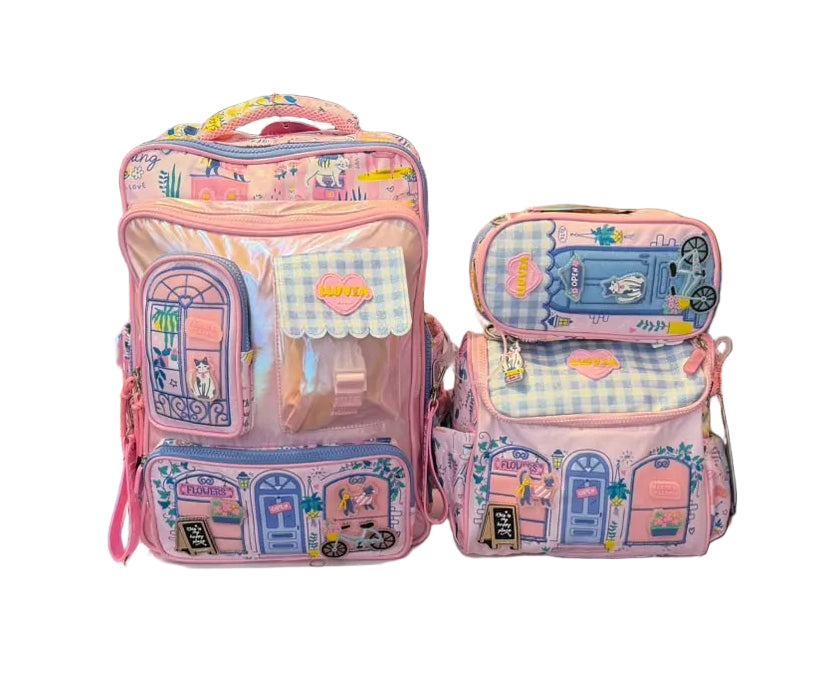 Combo Primaria Rosa Con Accesorios Lluvia LL26BPC15