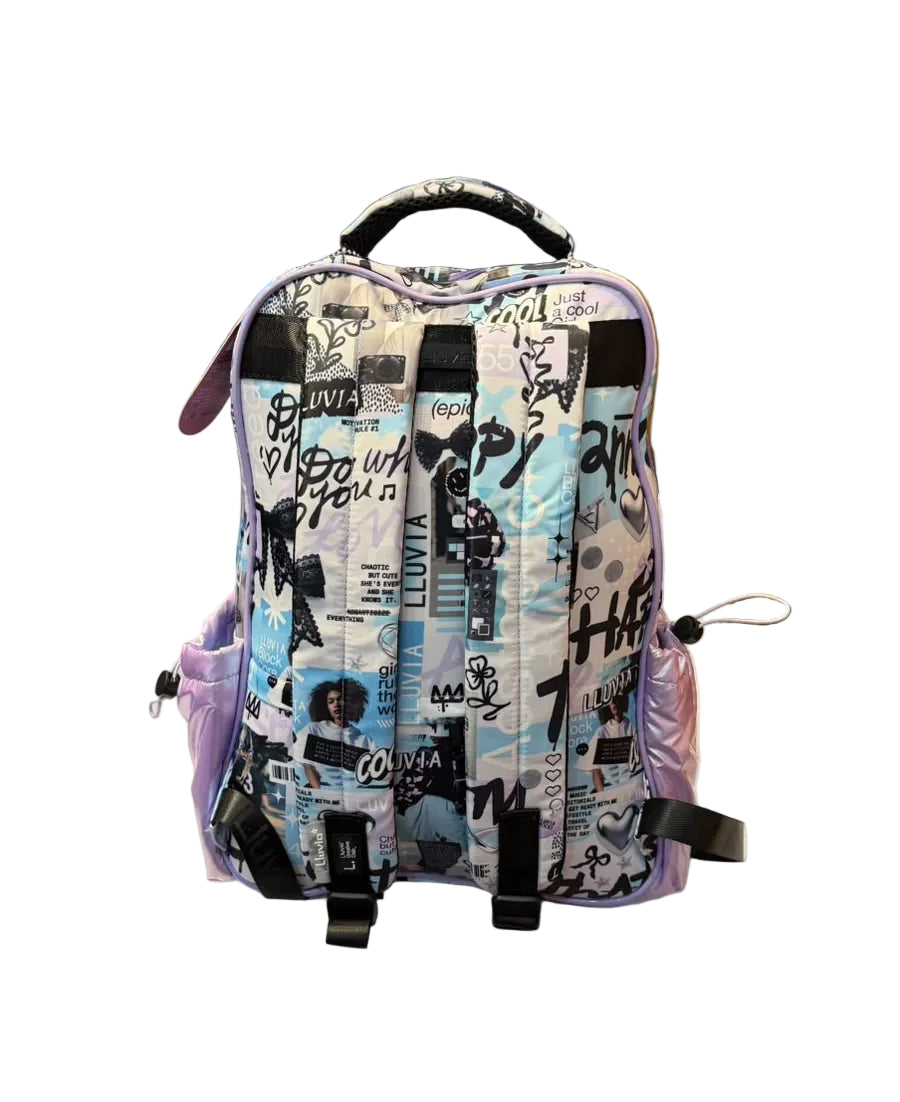 Mochila Primaria Lila Tornasol Lluvia LL26BPC48