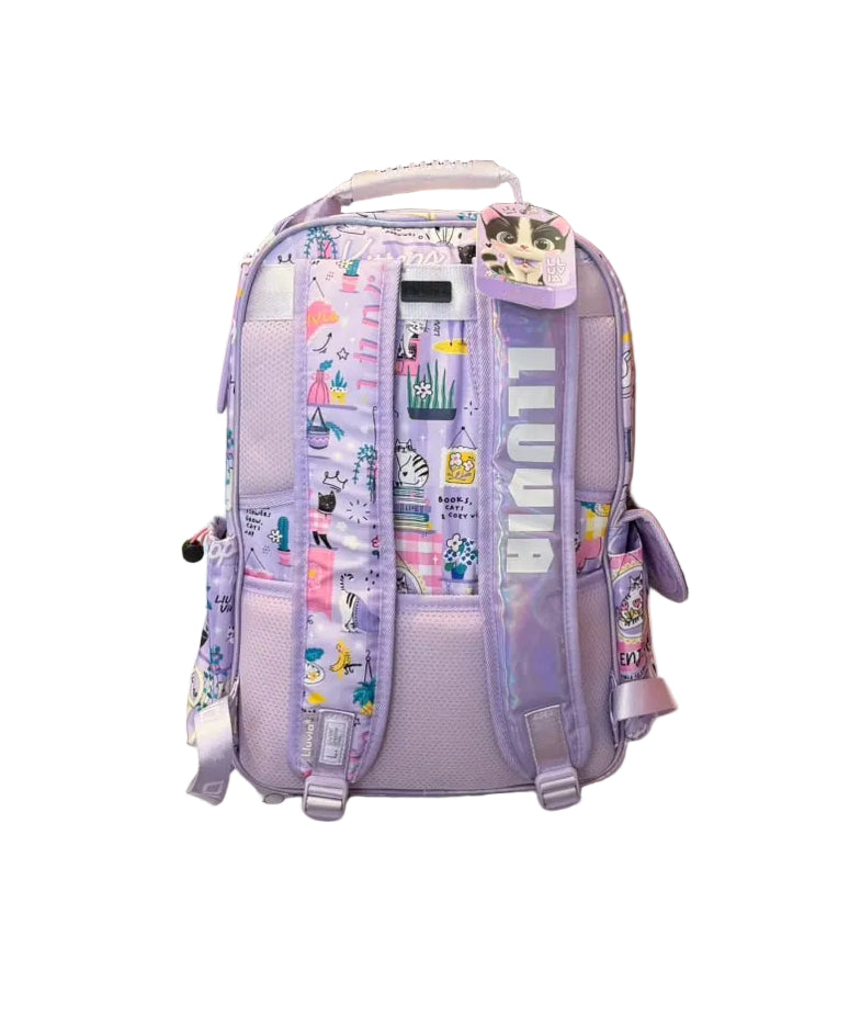 Mochila Primaria Gato Lluvia LL26BPC01