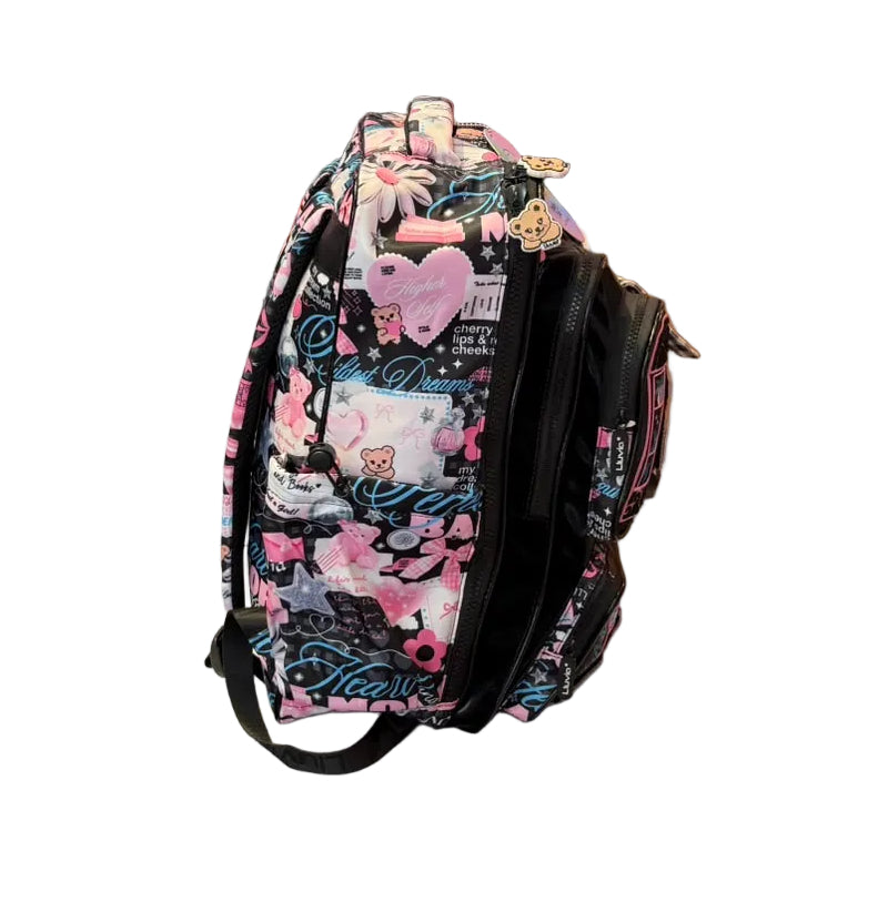 Mochila Primaria Negra Con Accesorios Lluvia LL26BPC16