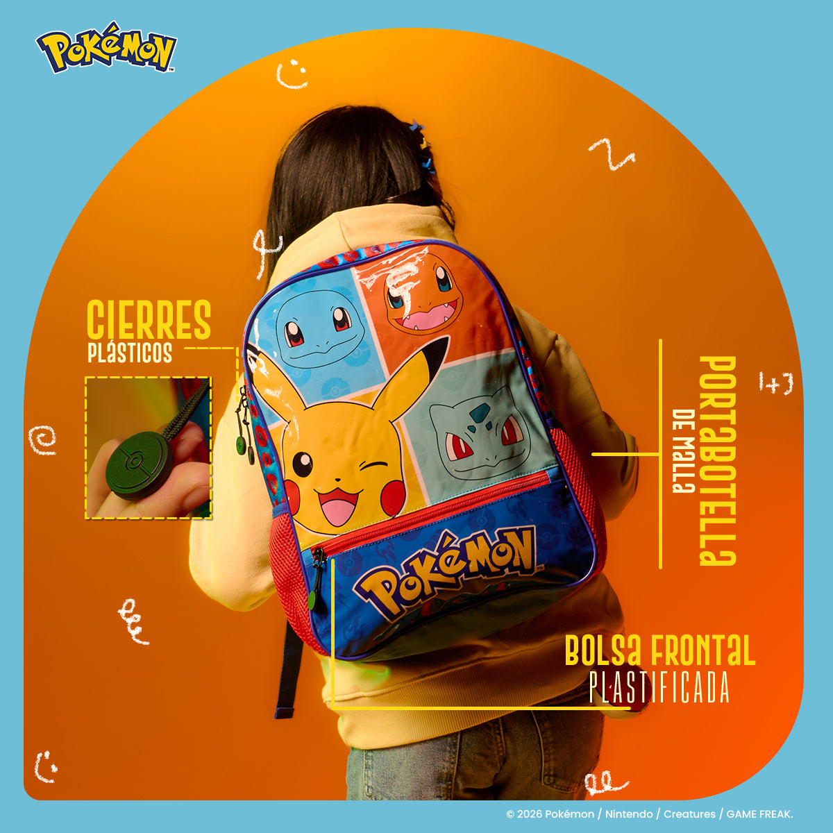 Combo Primaria Pokemon Yadatex PKM002-BP081A