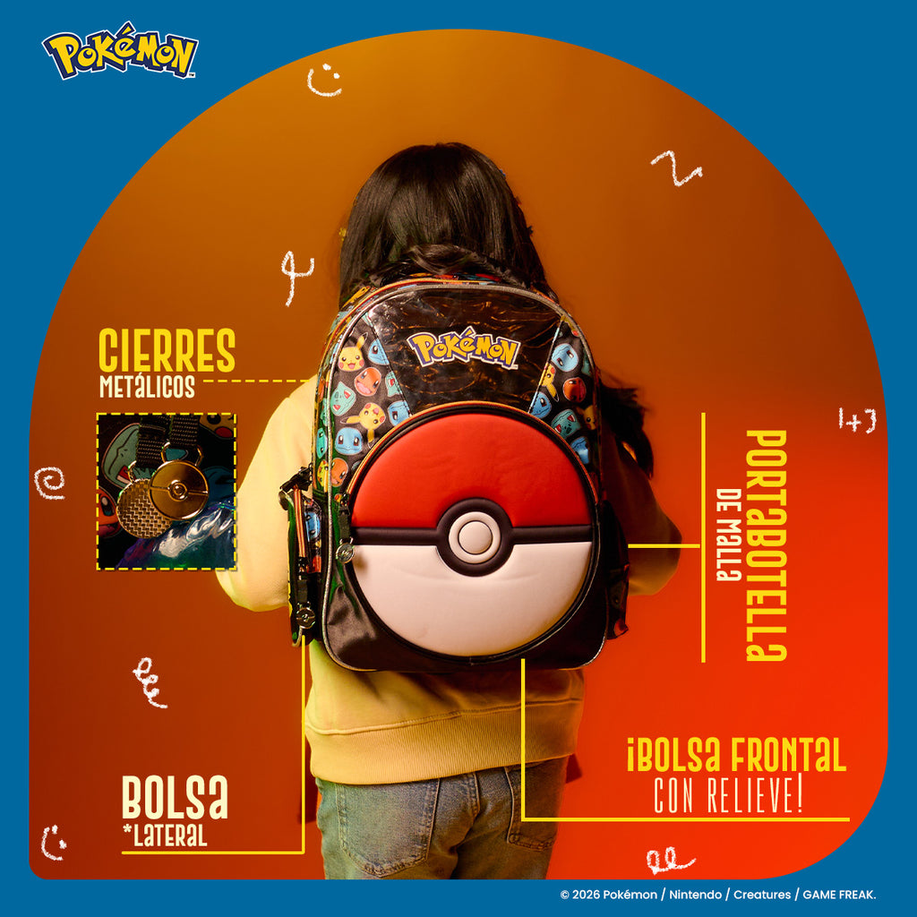 Mochila Primaria Pokemon Yadatex PKM014-BP102A