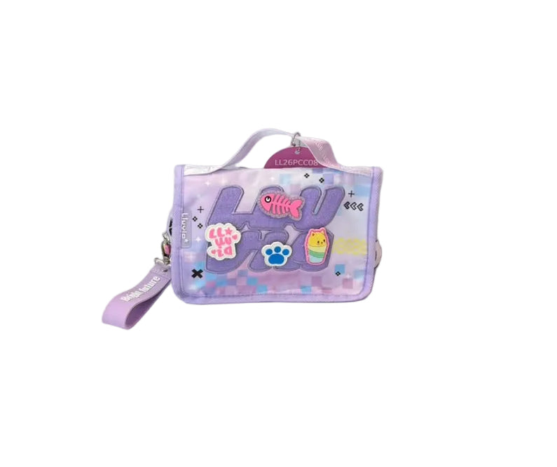 Lapicera Lila Con Figuras Lluvia LL26PCC08
