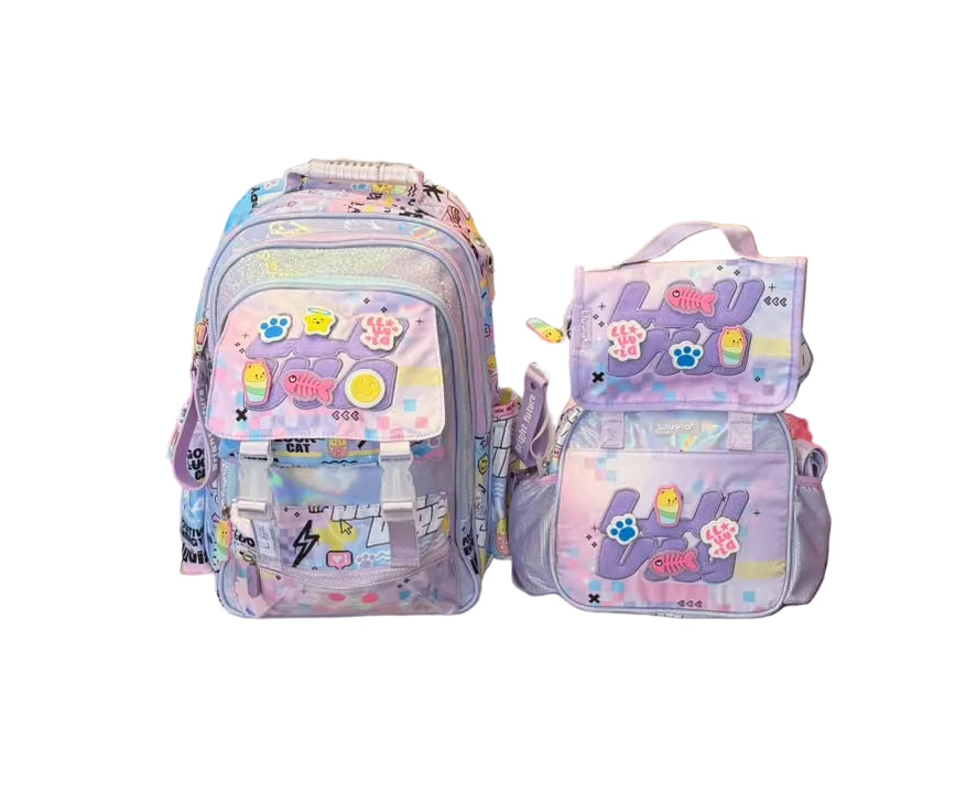 Combo Primaria Lila Con Figuras Lluvia LL26BPC08