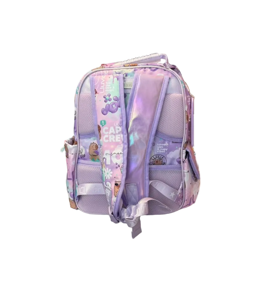 Mochila Kinder Capibara Lluvia LL26KBC04