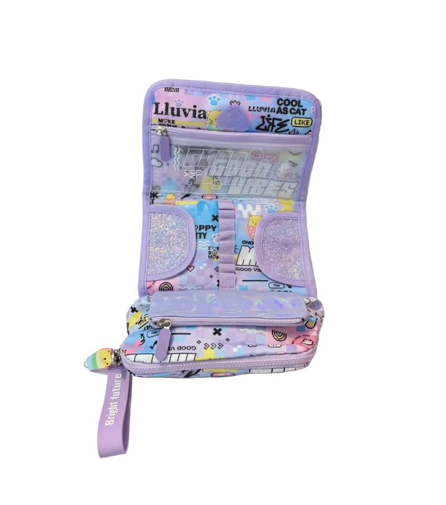 Lapicera Lila Con Figuras Lluvia LL26PCC08