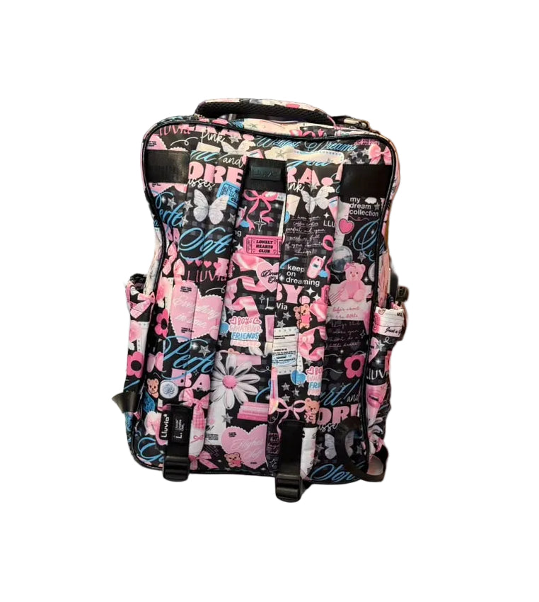 Mochila Primaria Negra Con Accesorios Lluvia LL26BPC16