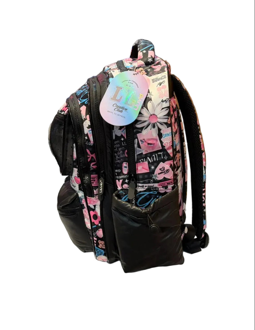 Mochila Primaria Negra Tornasol Lluvia LL26BPC47