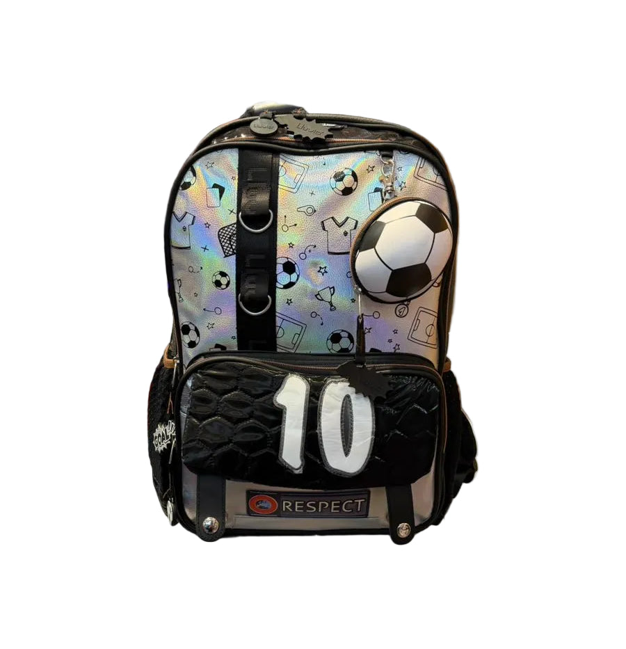 Combo Primaria Futbol Plata/Negro Lluvia LL26BPD15