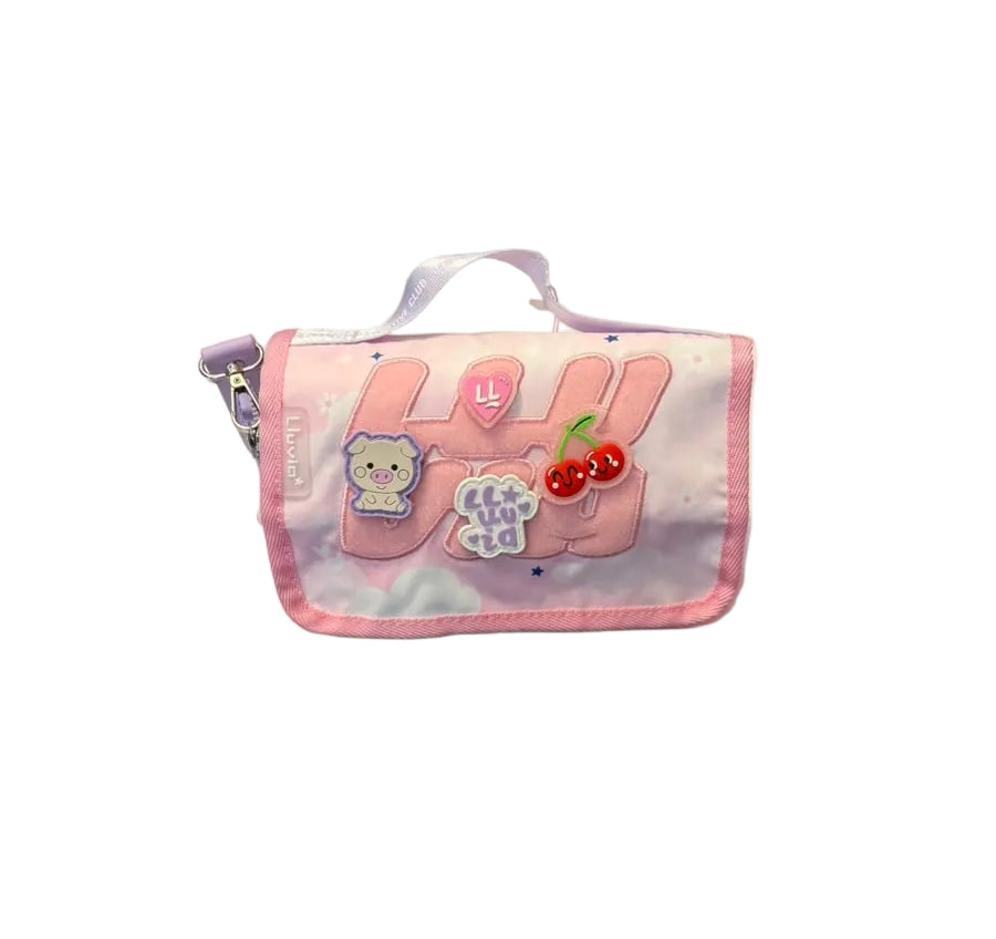 Lapicera Rosa Con Figuras Lluvia LL26PCC07