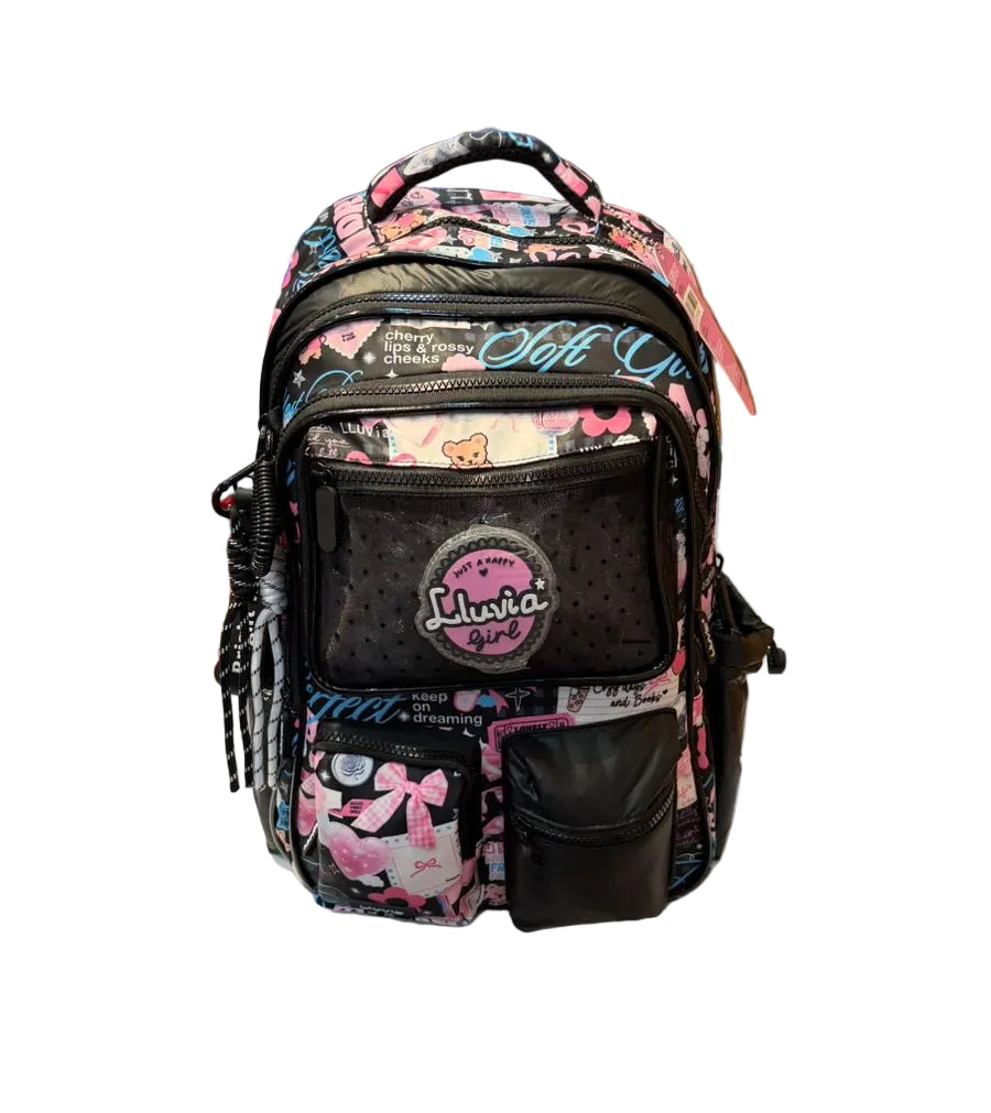 Mochila Primaria Negra Tornasol Lluvia LL26BPC47