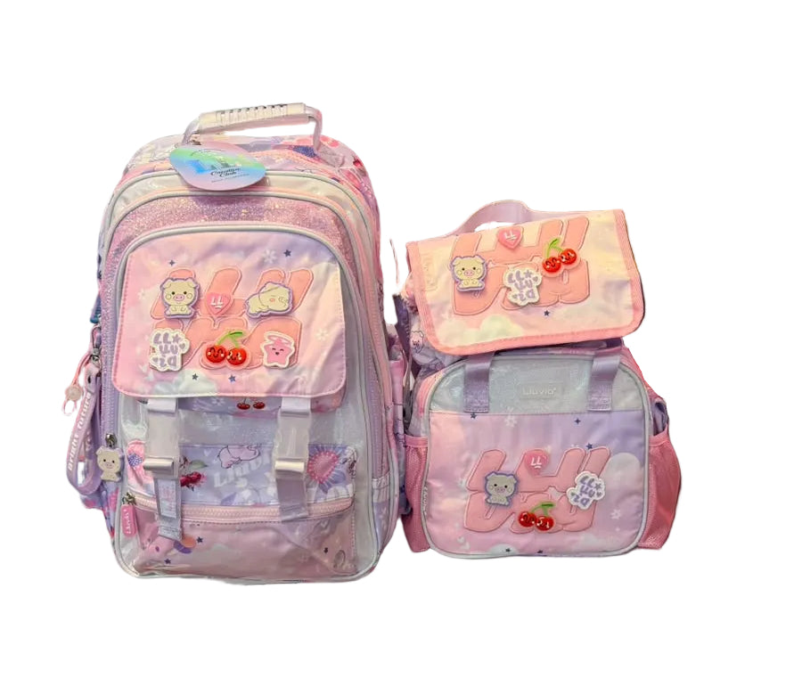 Combo Primaria Rosa Con Figuras Lluvia LL26BPC07