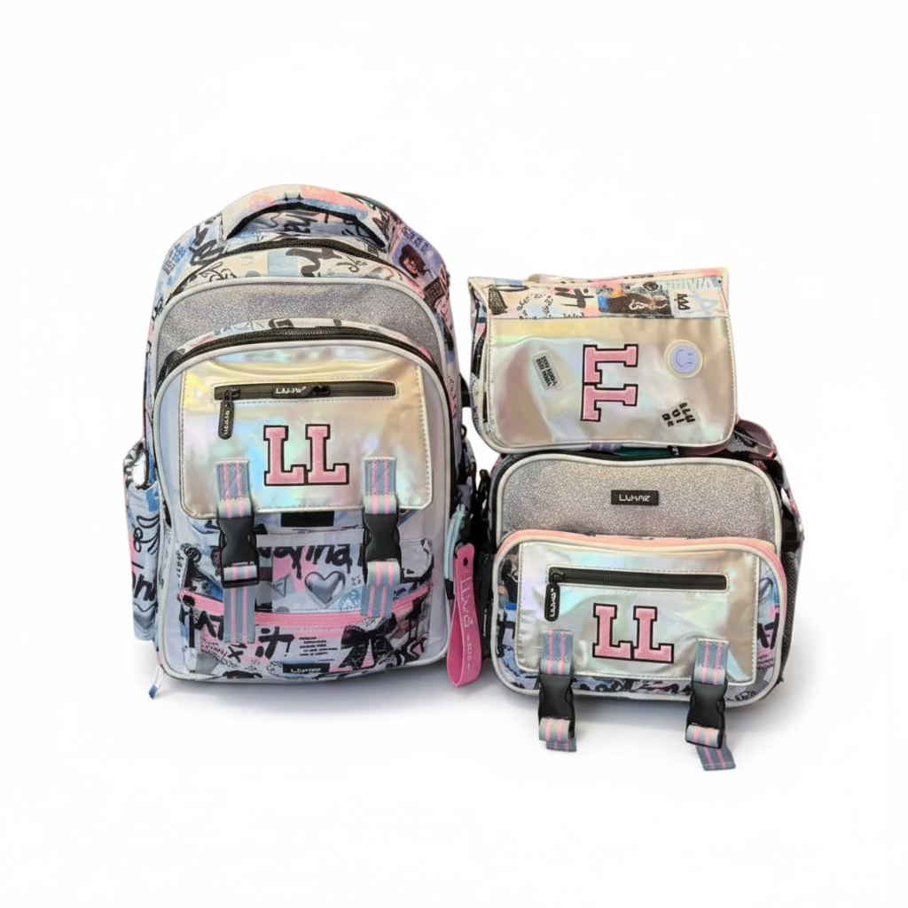 Combo Primaria Gris Con Broches Lluvia LL26BPC24